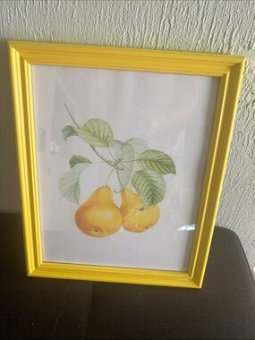 #2403**”10x12” Yellow Framed Pear Print